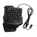 Miniatyrbild 1 av 7: Enhands Gamingtangentbord 7 Färger RGB Bakgrundsbelysning Ergonomisk 35 Tangenter Bärbar Mini Gaming Tangentbord med handledsstöd för PC Gamer