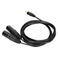 Pikkukuva 6 / 7: JORINDO Kaksi XLR-uros - 3,5 mm 1/8 tuuman uros -kaapeli hapeton kupari epätasapainoinen Y-jakokaapeli