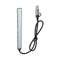 Miniatyrbild 5 av 7: Typ C Hub 7 Gränssnitt 5 Gbps Aluminiumlegering Plug and Play Space Grey USB 3.0 Dockningsstation för stationär dator bärbar dator PC