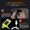 Miniatyrbillede 5 af 7: Bluetooth USB3.0 Farveskærm Spænding Strøm Tester Voltmeter Multimeter Type C Interface