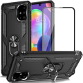 Miniatyrbilde 1 av 2: Samsung Galaxy A31 mobiltelefondeksel, militær fallsikkert deksel, 15 fot falltestbeskyttende deksel, med magnetisk støtte og bilsu