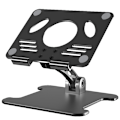 Miniatyrbillede 1 af 5: Liftable Laptop Stand 360 graders justering Universal Aluminiumlegering Foldbar Laptop Stand Computer Stand til mobiltelefon Sort