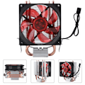 Miniatyrbillede 3 af 7: Rød Kold Storm CT-2U 3Pin 2100 RPM Dobbelt Kobberrør CPU Radiator 4P Temperaturstyring