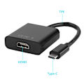 Miniatyrbillede 7 af 7: USB3.1 Type C Han til HDMI Hun Adapter til MacBook 2015 Chromebook Pixel 2015