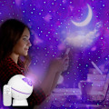 Miniatyrbilde 6 av 7: Galakselys Projektor, 3-i-1 Planetarium Projektorlampe USB Stjernehimmel Nattlys Projektorlampe med Fjernkontroll Stjerne og Måne Stjernelys Projektor