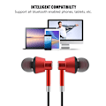 Miniatyrbilde 6 av 7: Magnetiske stereo trådløse Bluetooth-hodetelefoner In-ear øretelefoner for smarttelefoner Rød