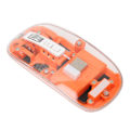 Miniatyrbild 3 av 7: Trådlös Bluetooth-mus Transparent BT5.1 2.4G Dubbelläge Mute Click Färgglada Andningsljus Möss för Bärbar Dator