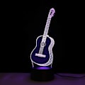 Miniatyrbilde 7 av 7: 3D Illusionslampe, LED nattlys Gitarform Lampe Fargeskiftende Dekorativ Smart Berøringsbordlampe for soveromsdekorasjon Bursdagsgaver