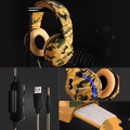 Miniatyrbillede 9 af 9: PS4 Gaming Headset med 7.1 Surround Sound, PC Headset med støjreducerende mikrofon og LED-lys, H3 Over Ear-hovedtelefoner til Nintendo Switch, PS5, Xbox O Yellow