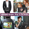 Miniatyrbilde 5 av 5: Tab S7 Plus S7+ 12,4\" 2020 (SM-T970/T975/T976) Deksel, 360 Graders Roterende Stativ/Håndstropp, [Skjermbeskytter] Galaxy Tab S7+ Svart Håndstropp
