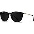 Pikkukuva 3 / 5: Naisten pyöreät aurinkolasit polarisoidulla UV-suojalla, trendikäs retro design Gold Frame/Black Lens