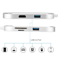 Pikkukuva 6 / 7: 6-in-1 Type-C - HDMI+USB3.0*2+PD lataus+SD+TF Hub-sovitin