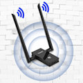 Pikkukuva 2 / 7: EDUP 1200Mbps 2.4G+5.8G kaksoiskaistainen nopea USB3.0 WIFI-sovitin kaksoisantennilla