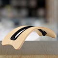 Miniatyrbillede 5 af 7: SamDi Arch Træ Valnød Skrivebordsholder Stativ Egnet Til MacBook Pro Bærbare Computere (Birk)