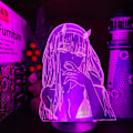 Miniatyrbilde 4 av 7: Zero Two 002 Darling in The FRANXX 3D Anime Lampe Led Illusionsbelysning Lampara til Julegave Nattelykter for Gutter PXJD