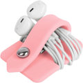 Miniatyrbilde 3 av 6: Hodetelefonetui Ledning Organizer Øreproppholder Øretelefonetui Snelle Hodetelefonholder Ledningsholder Kabel Organizer pink