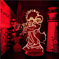 Miniatyrbild 1 av 7: Oga Tatsumi 3D Anime LAMPA Lampara Led Nattlampor 7 Färgväxlande för Julgåva 3D Optisk Illusion Nattlampor PXJD