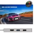 Miniatyrbilde 2 av 7: Type-C Hub Type-C til HDMI + USB3.0 + USB2.0 + RJ45 + TF/SD + PD Dokkingstasjon