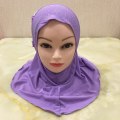 Miniatyrbillede 2 af 3: 2-6 år gamle pigers muslimske hijab med 6 blomster islamisk arabisk hovedtørklæde sand og solbeskyttelse tørklæde tørklæder