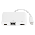 Pikkukuva 2 / 7: NK‑107TC Type‑C -sovitinmuunnin ulkoinen verkkokortti RJ45 100M Internet USB -kuulokemikrofoni