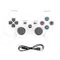 Miniatyrbilde 1 av 7: Trådløs intelligent Bluetooth-spillkontroller Funksjonelt håndtak Signalstabilisering for PS3 hvit