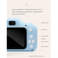 Miniatyrbilde 3 av 3: Barnekamera kan ta bilder og videoer Barnebursdagsgaver Liten SLR-kamera Tegneserieleker Blue cat 64G Memory Card