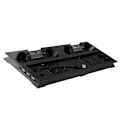 Miniatyrbillede 2 af 7: Dual Cooling Fan Cooler 2 Ladestation Dock Stativ Holder 3 Port USB Hub til PS4 Pro