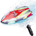 Pikkukuva 1 / 7: GoolRC Mini RC-vene LED-valoilla, kauko-ohjattava vene lapsille ja aikuisille, 2,4 GHz stunt RC-kilpaveneet 360° käännöksellä kylpyammeeseen, altaisiin ja järviin