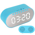 Miniatyrbild 6 av 7: T1 för Bluetooth väckarklocka digital högtalare USB-laddning med FM-radio för sovrum blå