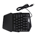 Miniatyrbild 5 av 7: Enhands spelande tangentbord USB-kabel RGB-bakgrundsbelyst 35 tangenter Mini halvtangentbordsomvandlare Adapter för spel