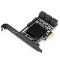 Miniatyrbillede 4 af 7: PCI E til SATA3.0 Udvidelseskort 8 Porte Adapter Riser Kort Desktop Computer Tilbehør