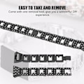 Miniatyrbillede 4 af 7: Metal Justerbar Rem til Fitbit Charge 2 med Rhinestone-rem i Sort