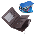 Miniatyrbild 4 av 5: Man Zipper Wallet Lätt Multi Card PU Läder Multi Purpose Vattentät Mynt Plånbok Kaffe Kort Typ