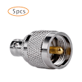 Miniatyrbilde 5 av 7: 5PCS Radio PL259 RF Koaksial Koaks Adapter UHF Hann til BNC Hunn Toveis Hodekontakt