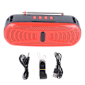 Miniatyrbild 1 av 7: Bluetooth-högtalare för utomhussporter med ficklampa och solladdningsfunktion, röd