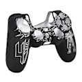 Miniatyrbillede 7 af 7: Blød silikone cover med Transformers-design til PS4-controller - Hvid og sort