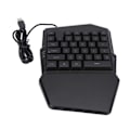 Miniatyrbild 6 av 7: Enhands spelande tangentbord USB-kabel RGB-bakgrundsbelyst 35 tangenter Mini halvtangentbordsomvandlare Adapter för spel