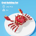 Miniatyrbillede 3 af 6: Ocean Animal Building Blocks, Deep Sea Creatures Building Toy Set til børn dreng pige krabbe(242PCS)