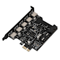 Pikkukuva 4 / 7: PCI-E 5-porttiseen USB 3.0 19-nastaiseen PCI Express -laajennuskortti
