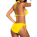 Miniatyrbilde 2 av 5: WJSM Kvinners Triangle Bikini Sett Halter Todelt Sexy Badedrakt String Tie Side Badetøy Deep Yellow M