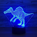 Miniatyrbilde 2 av 7: 3D Dinosaur LED Bordlampe USB Dyr 3D Nattelykter 7 Farger USB 3D Illusionslys for Stue Dekorativ Atmosfærisk Lampe