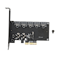Pikkukuva 1 / 7: PCIE 5 SATA -laajennuskortti 6 Gbps:n siirtonopeudella Plug and Play 5-porttinen SATA3.0 -laajennuskortti Windowsille ja pöytätietokoneille