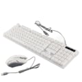 Miniatyrbillede 6 af 7: USB-kablet 104-tasters tastatur 1200 dpi mus-kombination mekanisk følelse til gaming-notebook-kontorhvid