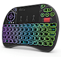 Miniatyrbild 1 av 7: X8 Mini Tangentbord, 2.4GHz Bärbart Trådlöst Tangentbord med Touchpad-Mus, RGB-Bakgrundsbelysning, Uppladdningsbart Batteri för Android TV-Box/Mac/PC/Nvidia Shield