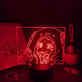 Miniatyrbilde 5 av 7: 3D LED Lampe Anime Kakegurui Kompulsiv Spiller Yomoduki Runa Nattlys for Hjemmerom Dekor Illusionslys Gutter og Jenter Festivalgaver