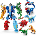 Miniatyrbillede 1 af 7: 6 i 1 Dinosaur Byggesæt, Robot Byggesæt, Dinosaur Mecha Byggelegetøj STEM Lærings Byggesæt, Fødselsdagsgaver til Børn
