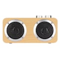 Miniatyrbild 4 av 7: Trådlös Bluetooth-högtalare Retro Full Frequency Bärbar Trä Datorhögtalare för WindowsGul Trästruktur