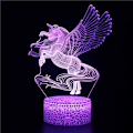Miniatyrbillede 1 af 7: 3D Optisk Illusion Enhjørning Lampe Led Natlys til Piger 16 Farver Skiftende Bordlamper Enhjørning Gaver Fødselsdag Jul