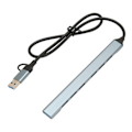 Miniatyrbild 6 av 7: Typ C Hub 7 Gränssnitt 5 Gbps Aluminiumlegering Plug and Play Space Grey USB 3.0 Dockningsstation för stationär dator bärbar dator PC