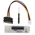 Pikkukuva 5 / 7: NGFF M.2 Key M - PCI-E Express 4X -sovitinkortti LED-jänniteilmaisimella ja SATA-virtakaapelilla